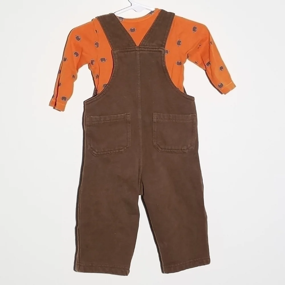 Carter's Set Moose Onesie Bodysuit Overalls 9m
